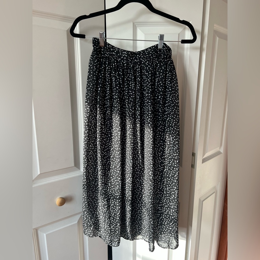 WD.NY black and white polka dot elastic skirt